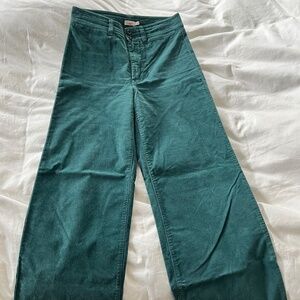 Faherty Dark Green Corduroy in 27